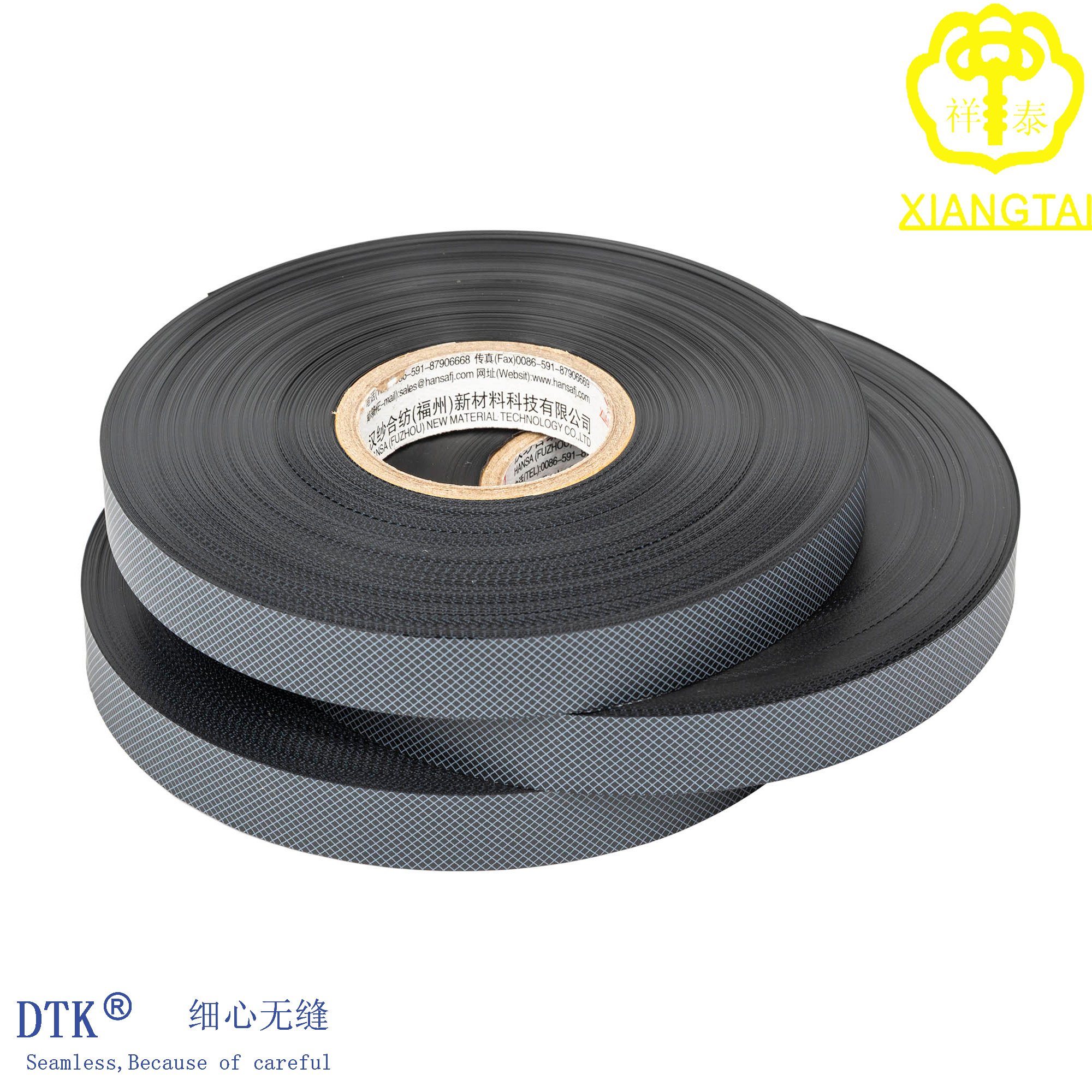 Pabrikan Good Elastic Black Printing PU Tape untuk Jas Hujan 