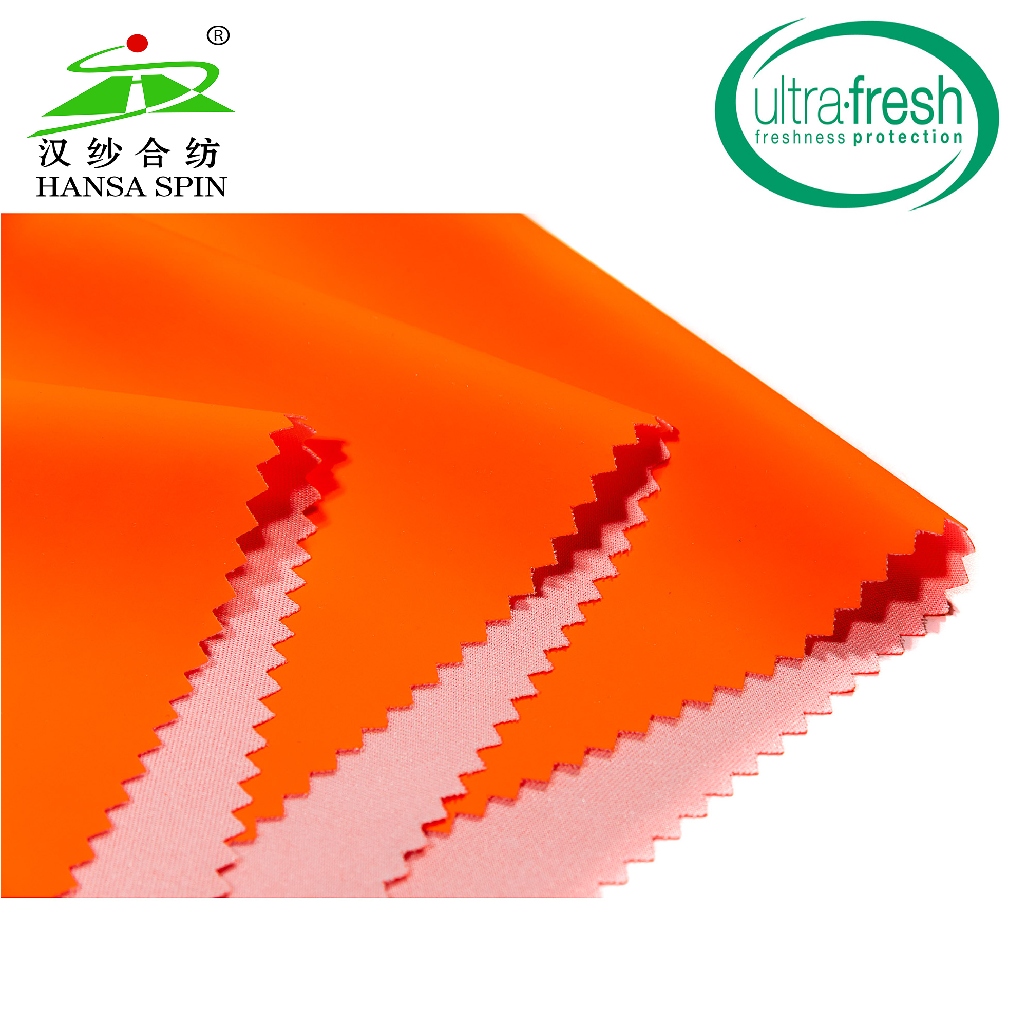 Fluorescent Orange Flame Retardant PU Coated Fabric Visibilitas Tinggi Kulit PU